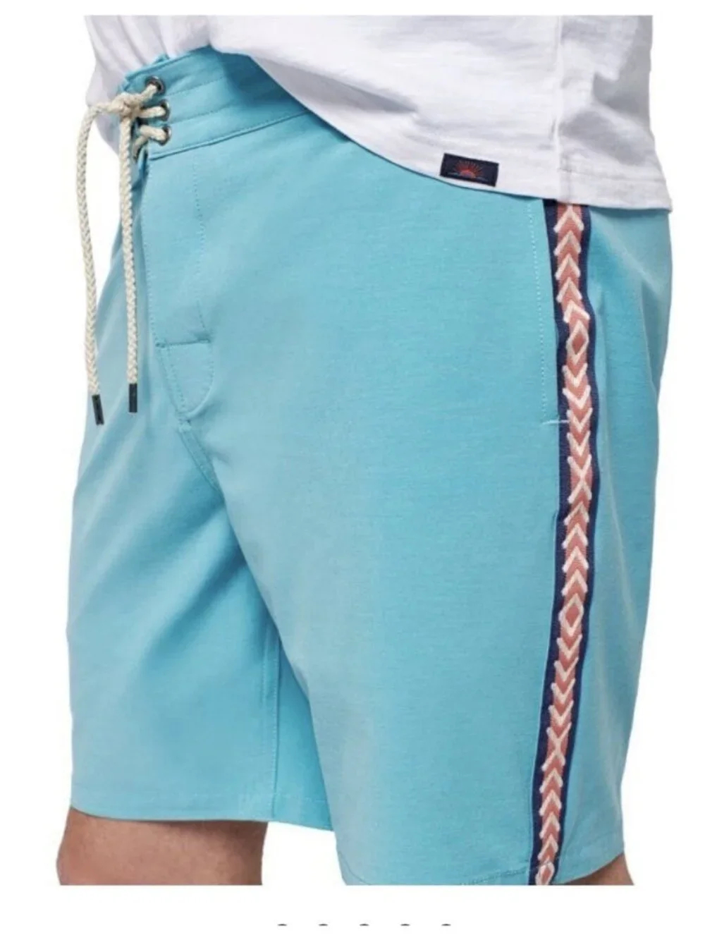 Faherty Brand Men's Vintage Tape Board shorts Trunks Sky Blue Size 28 - 7